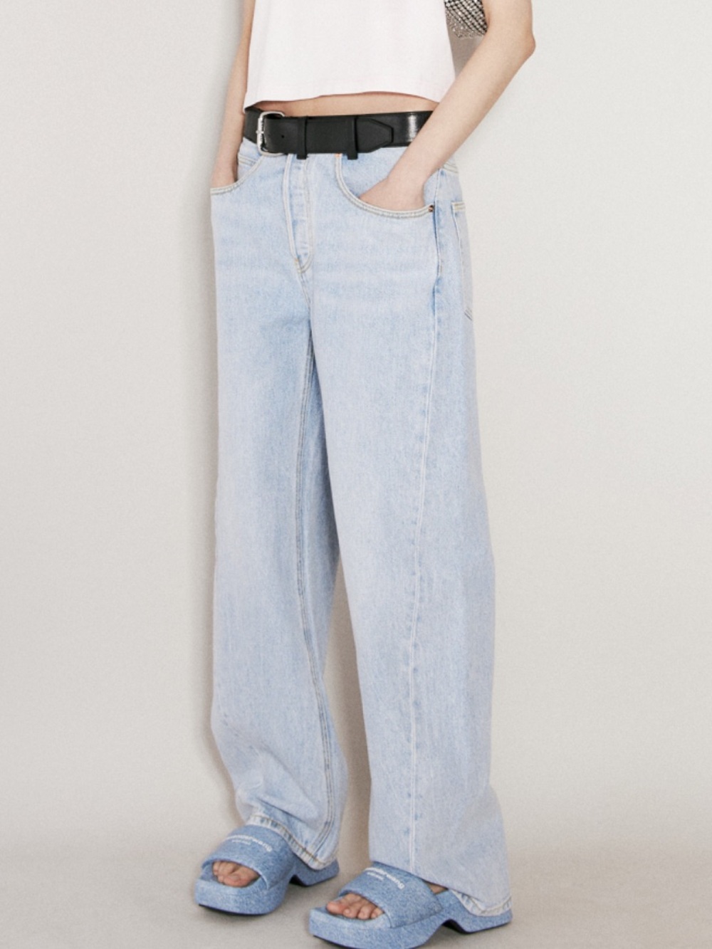 Alexander Wang Light Blue Wide-Leg Jeans